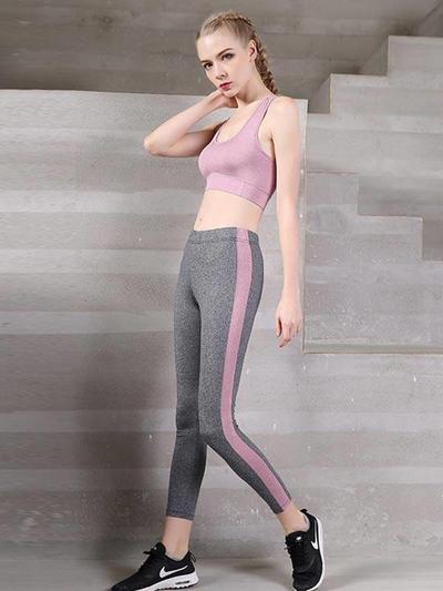 Ladies' yoga tights fitness running fashion high waist cut and sewn quick dry wicking breathable high elastic legging